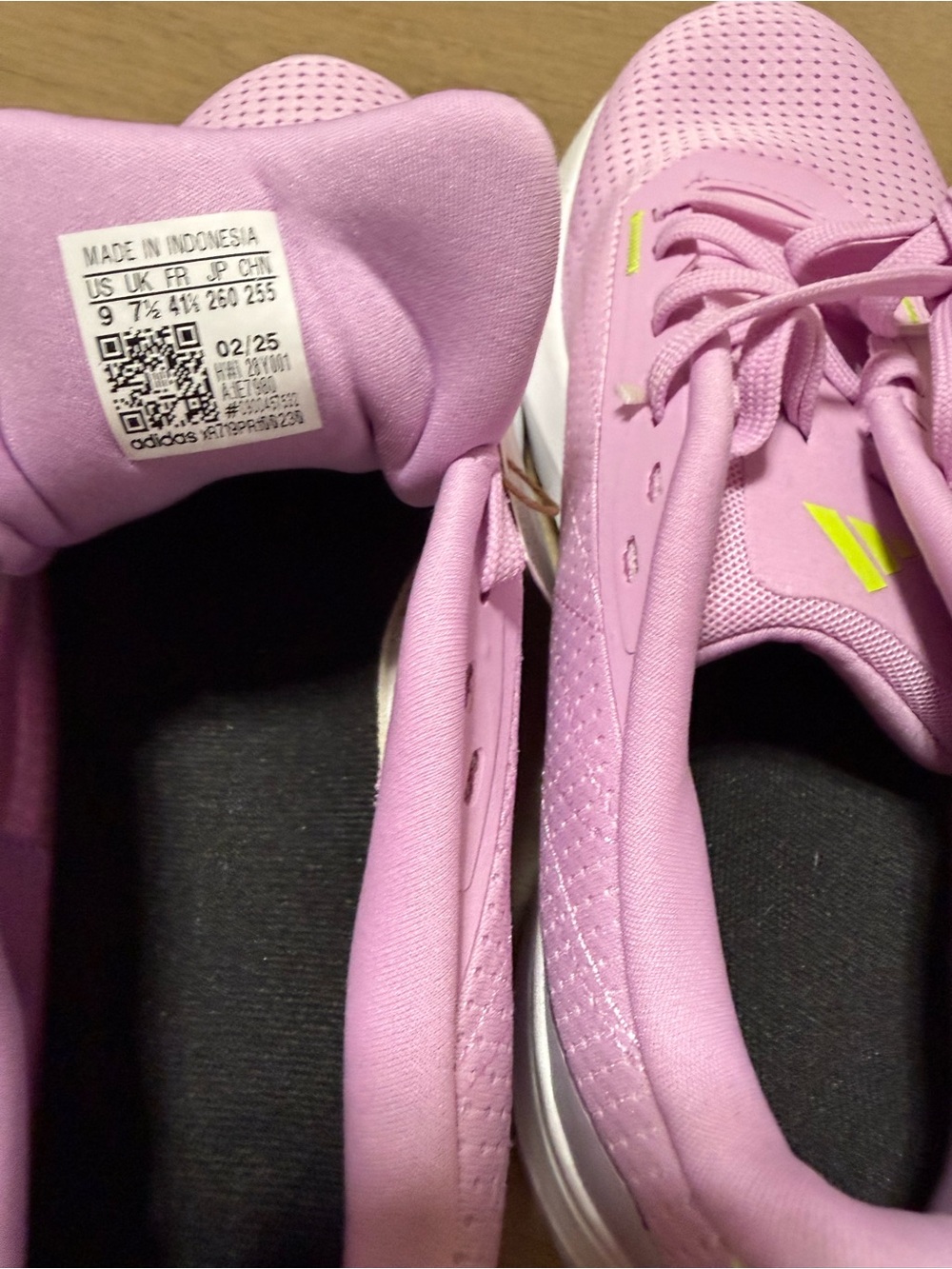 adidas Pink Lace-Up Athletic Sneakers with Neon Accent - Picture 6 of 6
